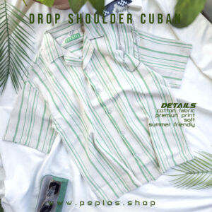 S043 Green stripe (drop shoulder cuban)