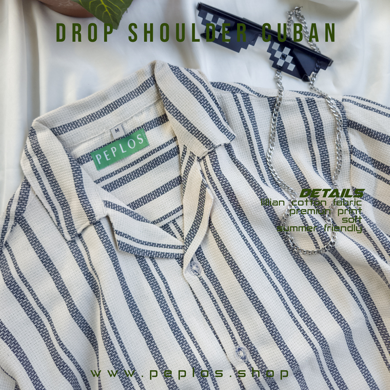 S043 Gray stripe (drop shoulder cuban) - Image 2