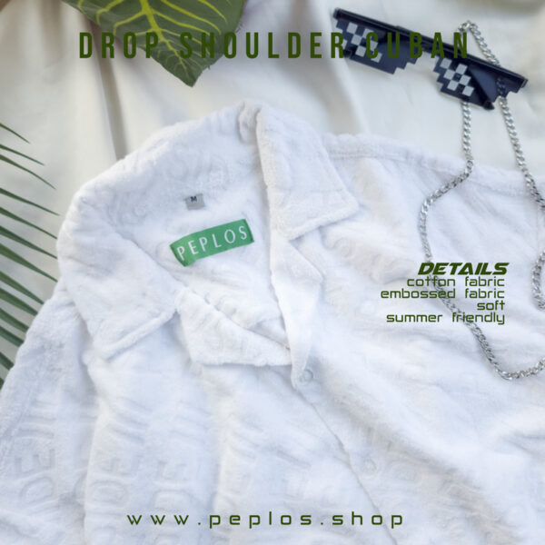 S043 White (drop shoulder cuban) - Image 2