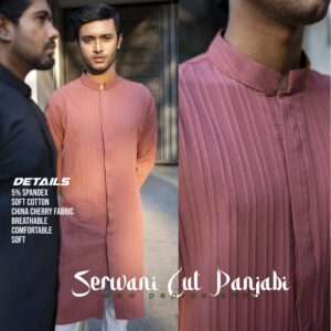 Sherwani Cut Punjabi Peach