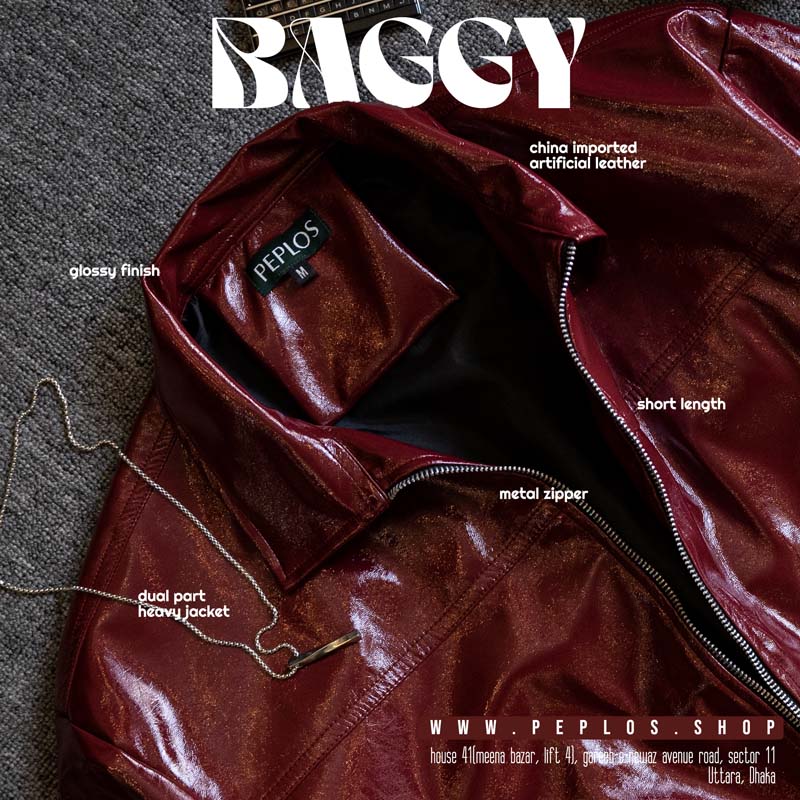 Baggy Jacket 005 (Maroon) - Image 2
