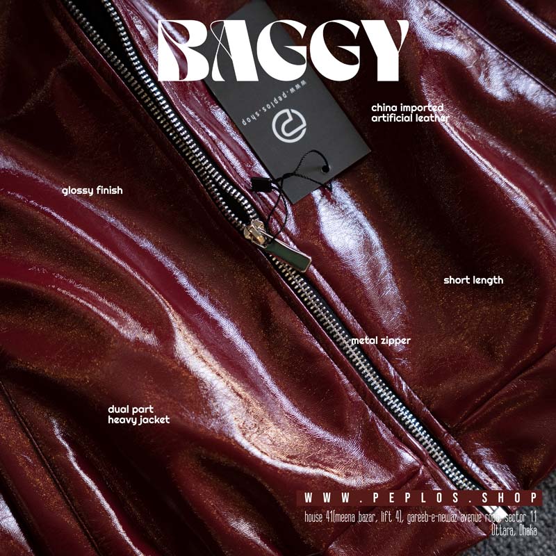 Baggy Jacket 005 (Maroon) - Image 5