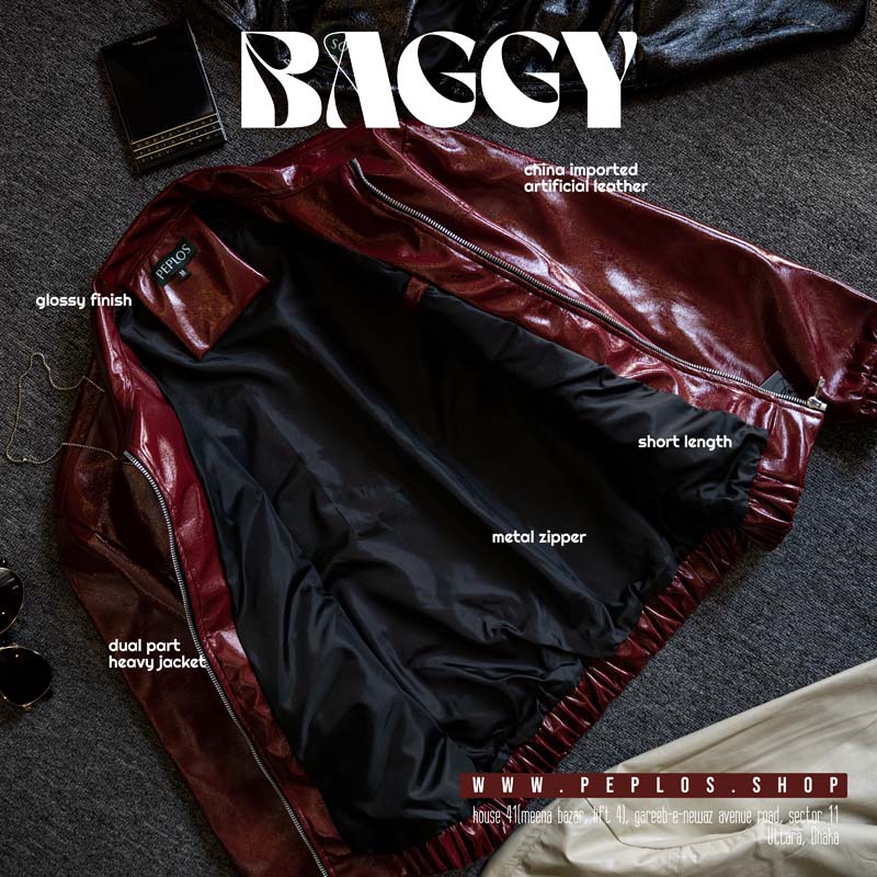 Baggy Jacket 005 (Maroon) - Image 3
