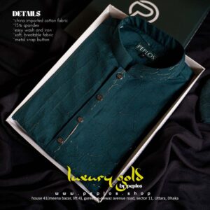 Luxury Gold Panjabi (green)