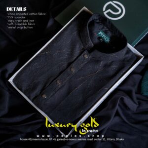 Luxury Gold Panjabi (black)