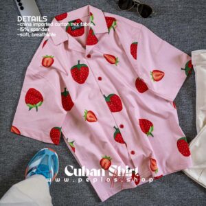 Cuban Unisex Shirt 001 Strawberry