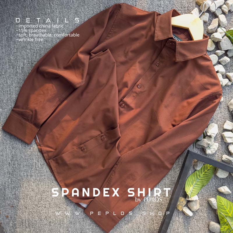 S006 Spandex Solid Brown - Image 2